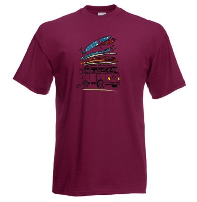 ΜΠΟΡΝΤΩ  t-shirt FRUIT OF THE LOOM με στάμπα BUS